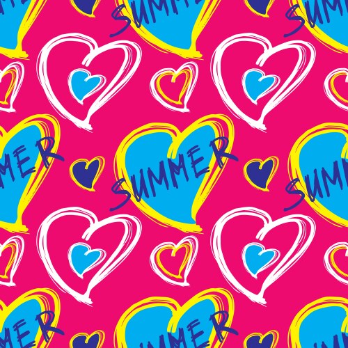 Pattern with hart shape Vector Image