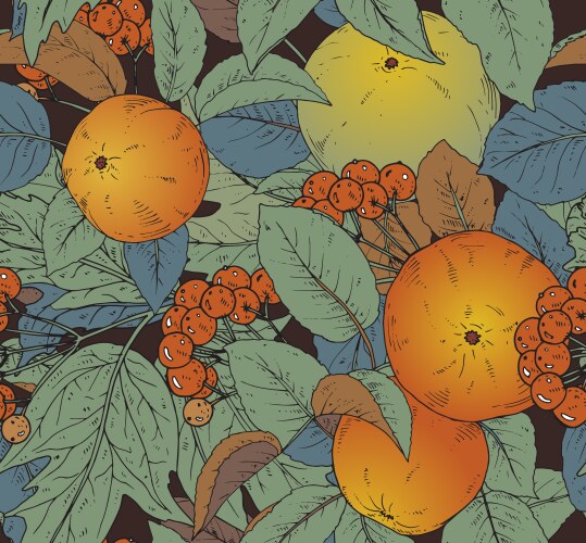 Collection hand drawn fresh lemon tree Royalty Free Vector