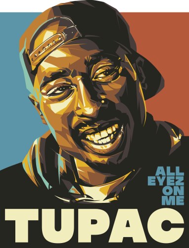 2Pac's All Eyez On Me Vector Image