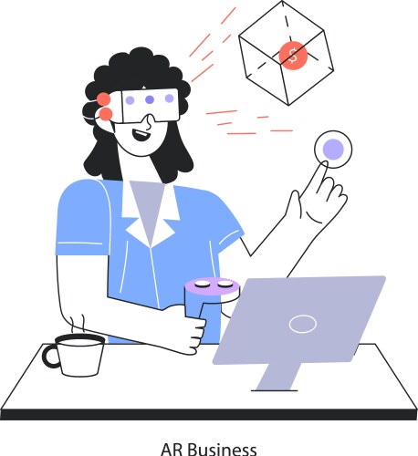 Ar learning Royalty Free Vector Image - VectorStock