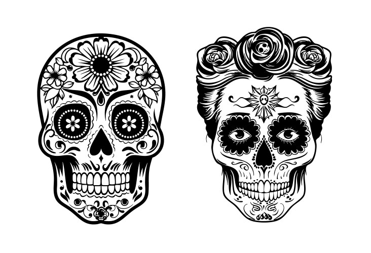 Day of the Dead Sugar Skull Vector Image