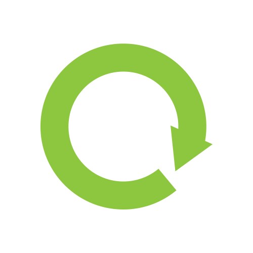 Recycling icon on background for graphic and web vector image