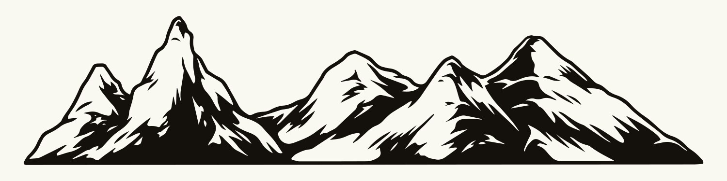 vintage mountain range template vector