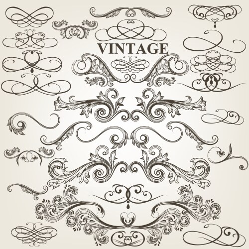 Calligraphic elements Royalty Free Vector Image