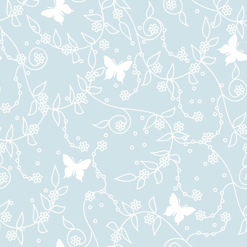 Floral seamless blue Royalty Free Vector Image