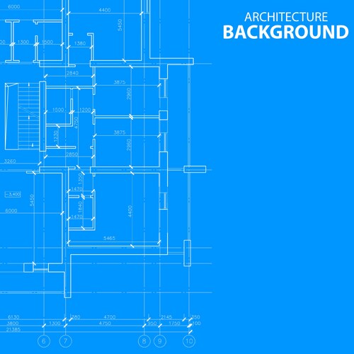 Blueprint Architecture Plans Royalty Free Vector Image