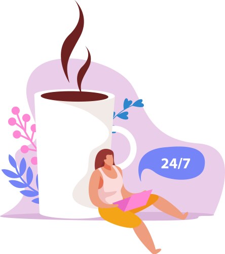 caffeine flat icon vector image