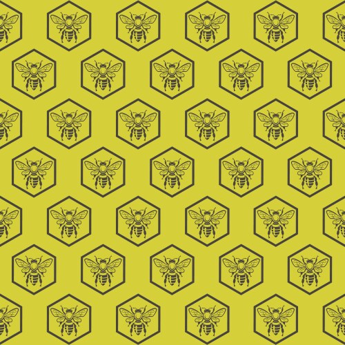 Background with bees vector image