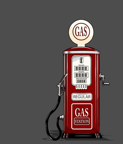 Classic gas station template Vector Image