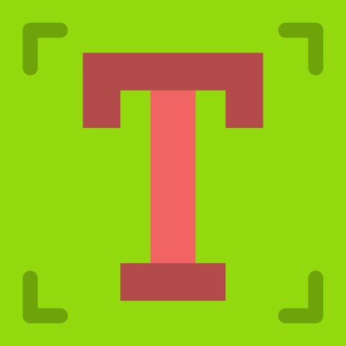 Designer font path program text flat color icon vektorbild