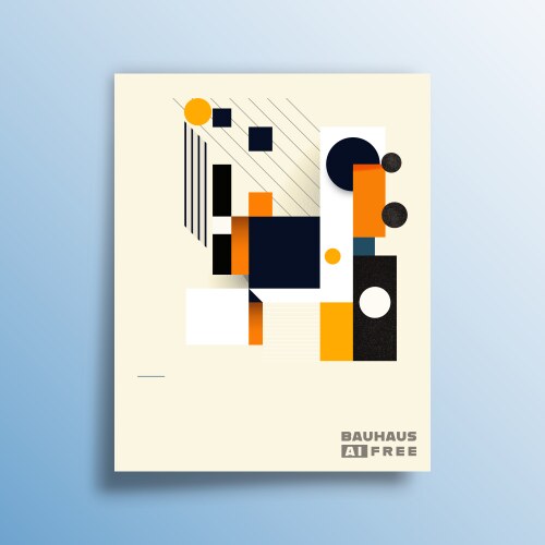 bauhaus minimal design for flyers posters vector