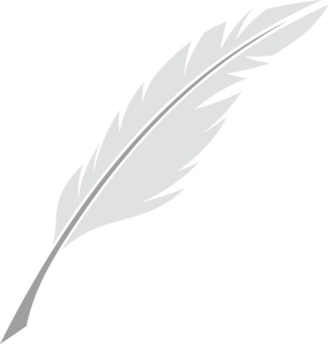 Colorful writing feather Royalty Free Vector Image