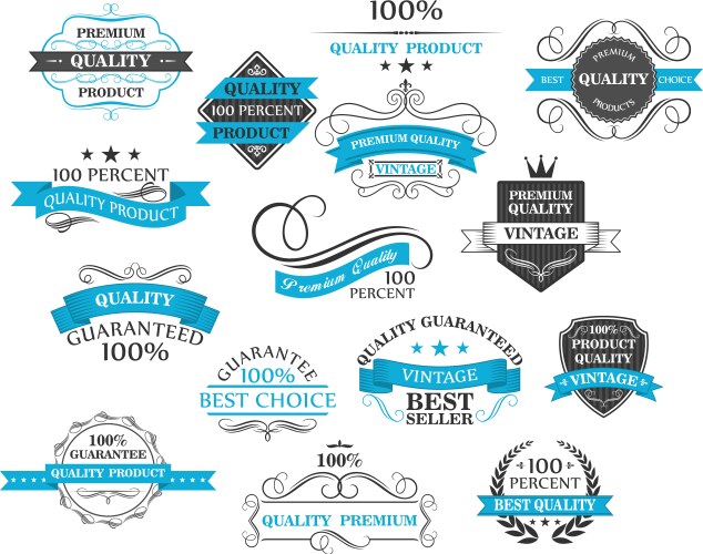 Retro label set Royalty Free Vector Image - VectorStock