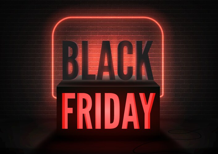 Black friday luxury store poster design vector image