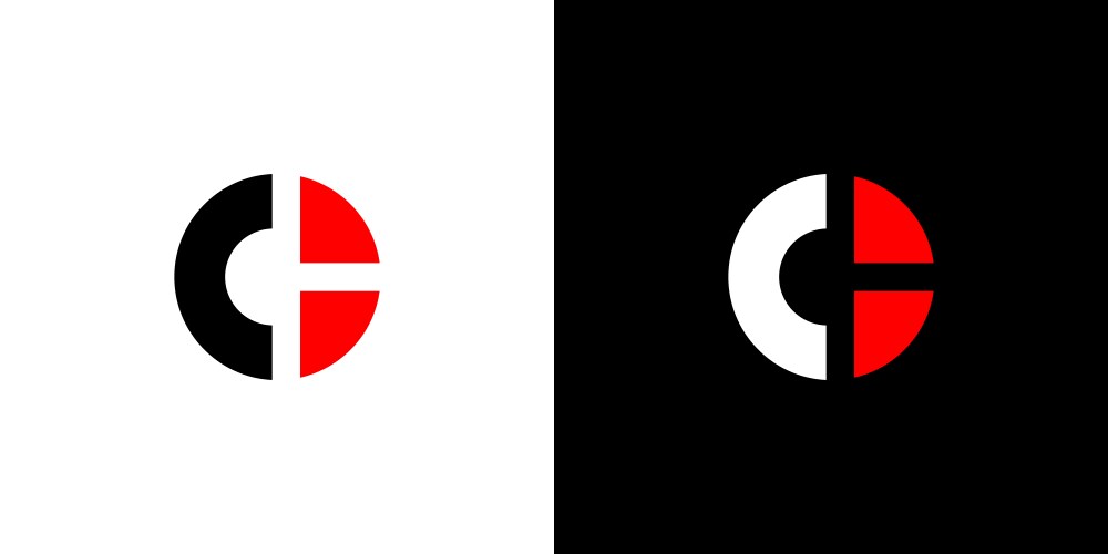 Elegant CH Monogram Logo Vector Image