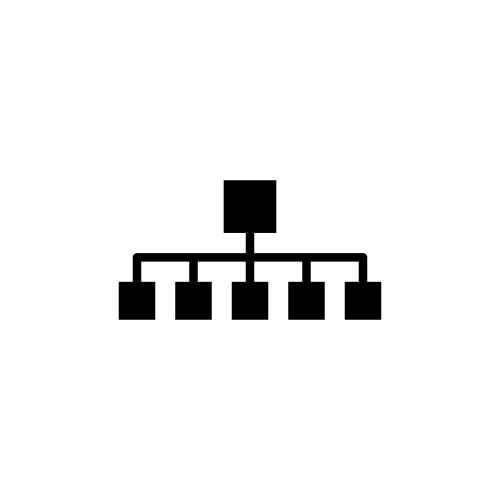 Classification line icon isolated on white vector image