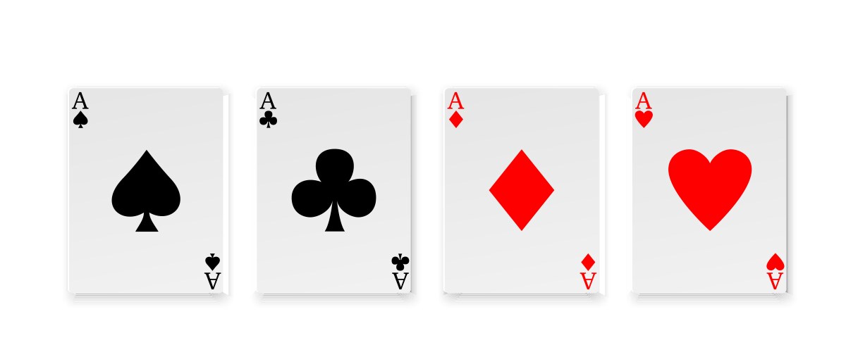 Ace playing cards vector image