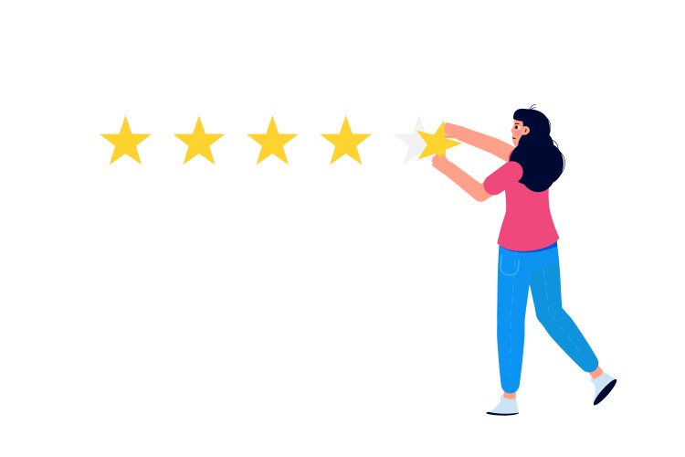 Customer Feedback & Rating System Vector Image