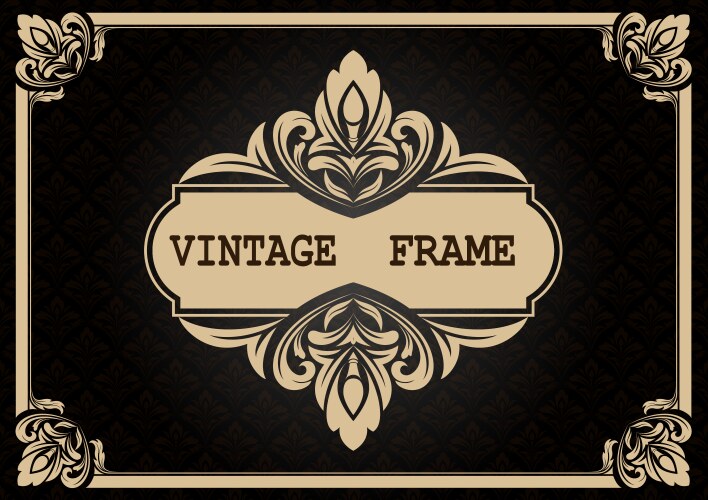 Decorative golden frames Royalty Free Vector Image