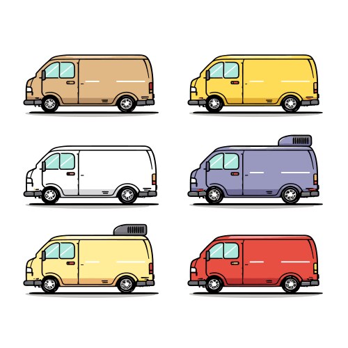 Blue Delivery Van Vector Images (over 4,500)