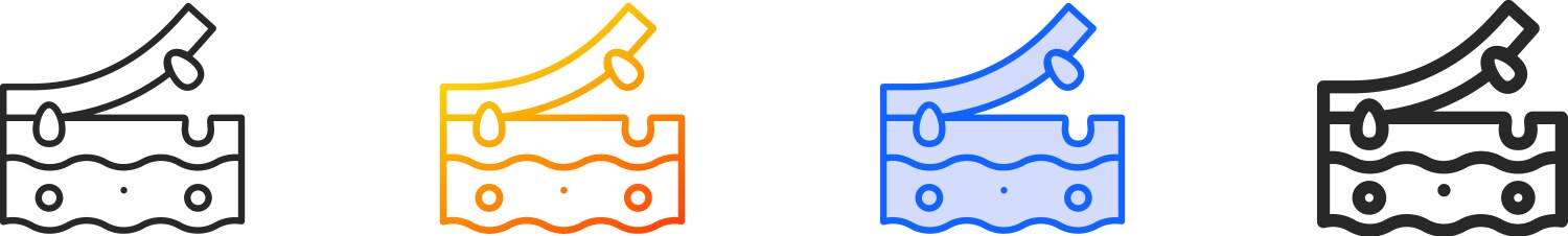 Botox iconthin linear gradient blue stroke Vector Image