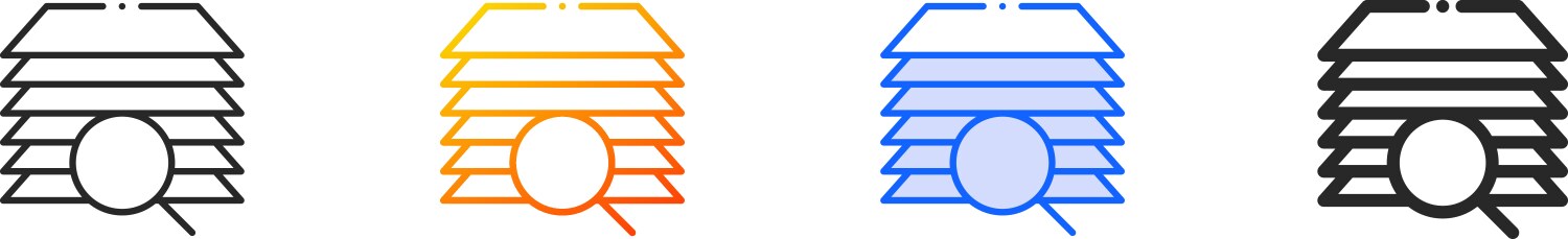 Cells iconthin linear gradient blue stroke Vector Image