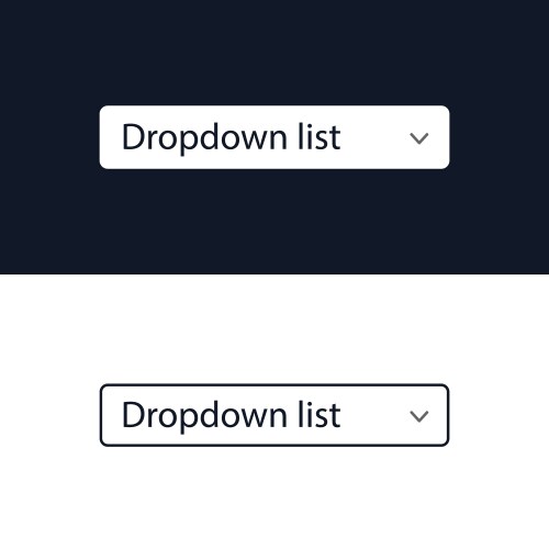 Drop-down list with menu items for the website vektorbild