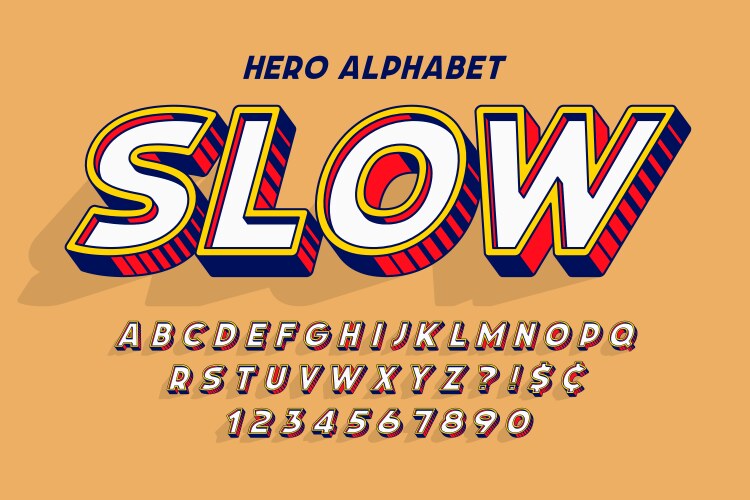 3D Comical Alphabet Font - Bright & Playful Vector Image