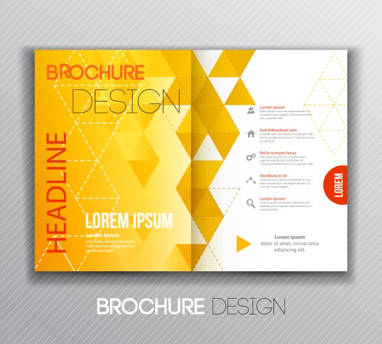 Abstract template brochure design with geometric vector image