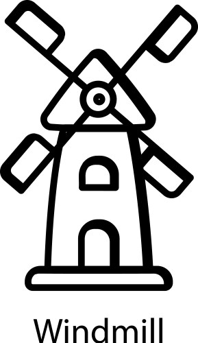 Farm windmill Royalty Free Vector Image - VectorStock