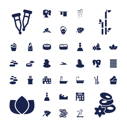 7 spa icons (36890275) – Free Vector | VectorStock