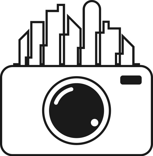 Cityscape Camera Icon vector image