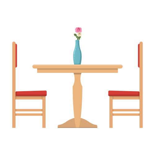 Dining table icon clipart design Royalty Free Vector Image