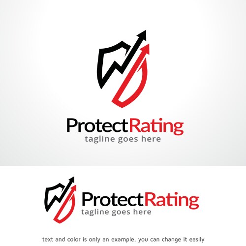 protect rating logo template design vector