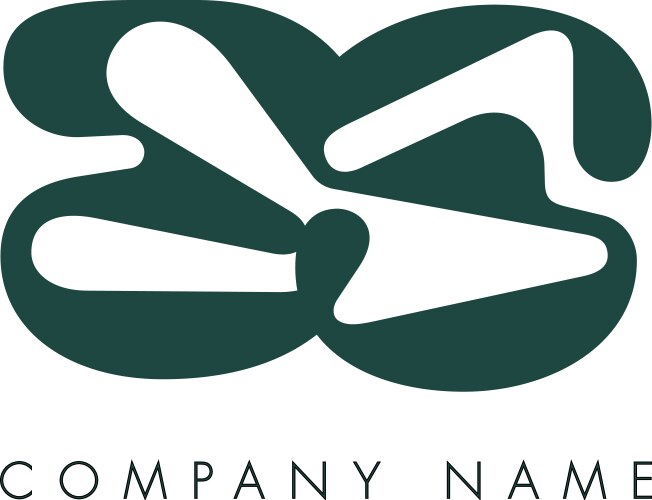 Creative abstract initial letter ms logo design Vector Image