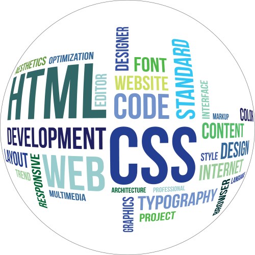 Web development linear icons set html css Vector Image