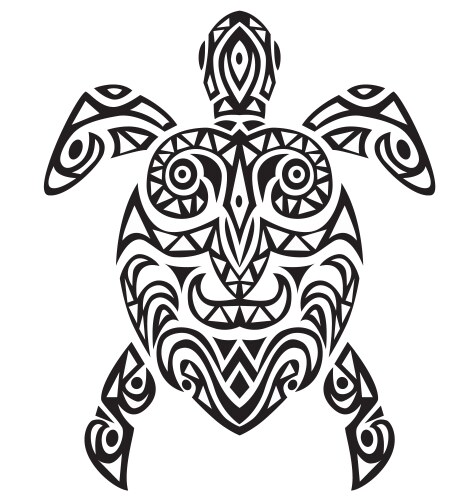 Tribal turtles tattoos Royalty Free Vector Image