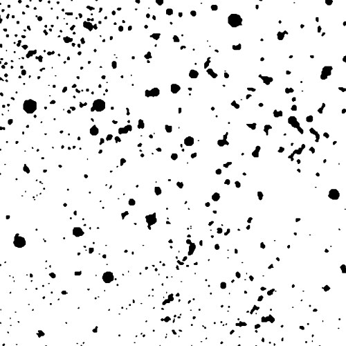 black grainy texture isolated on white vector image