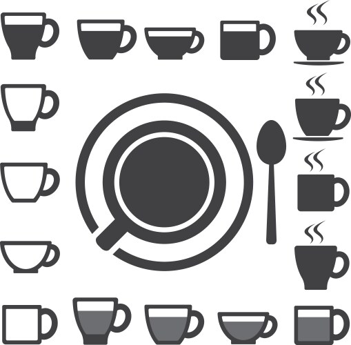 Computer menu icons set Royalty Free Vector Image