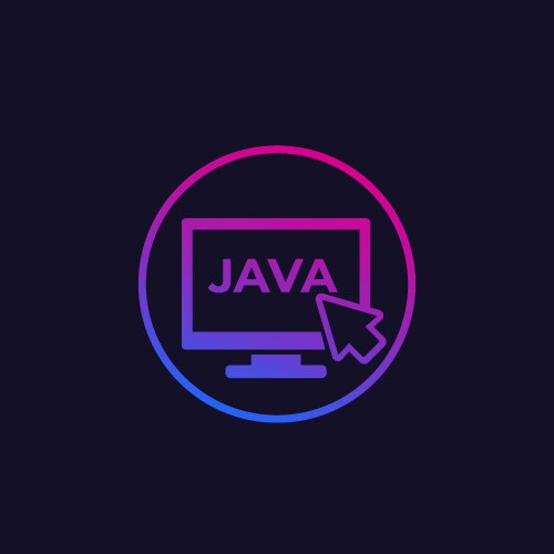 Java Coding Icon - Programming vector image