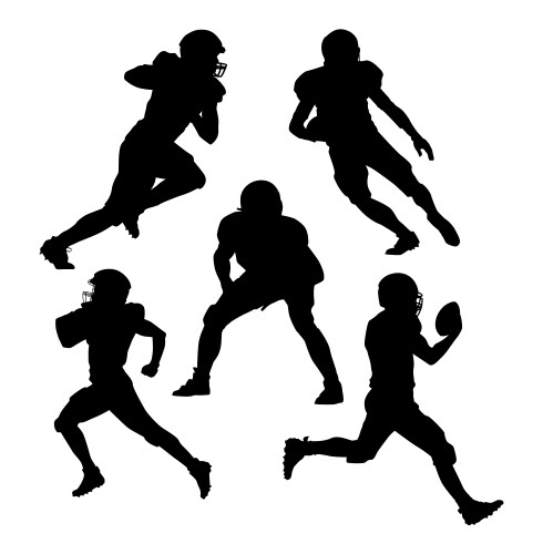 American football silhouettes Vector Image