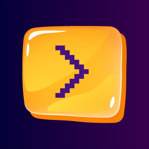 Right side pointer glossy ui button vector image