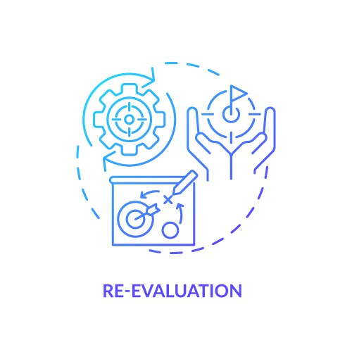 Prioritization blue gradient concept icon Vector Image