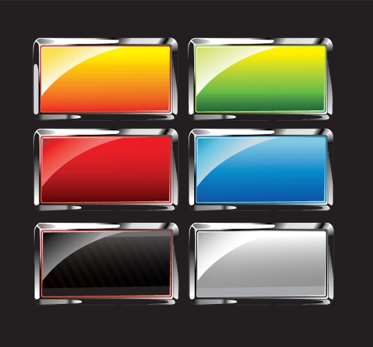 Glossy button set Royalty Free Vector Image - VectorStock