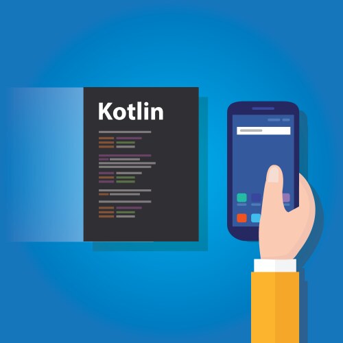 Kotlin mobile application programming language vektorbild