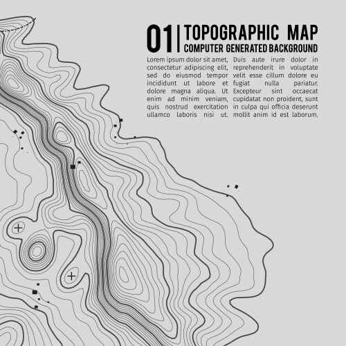 Topography map Royalty Free Vector Image - VectorStock
