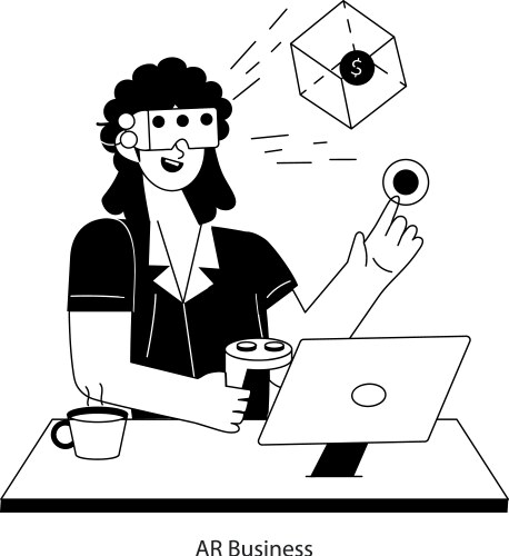 Ar learning Royalty Free Vector Image - VectorStock