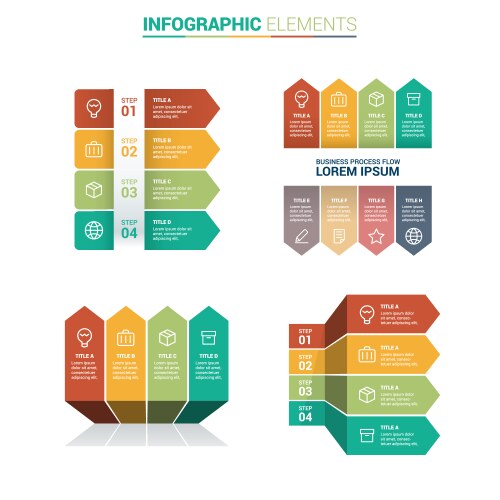 Arrow infographic template Royalty Free Vector Image