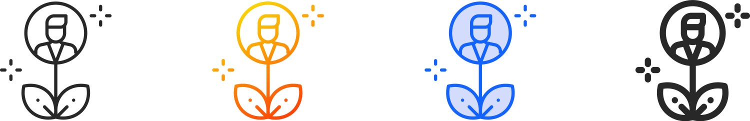 Automatic iconthin linear gradient blue stroke Vector Image