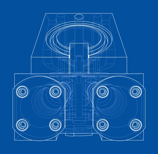 Industry 40 concept image industrial instruments Vector Image